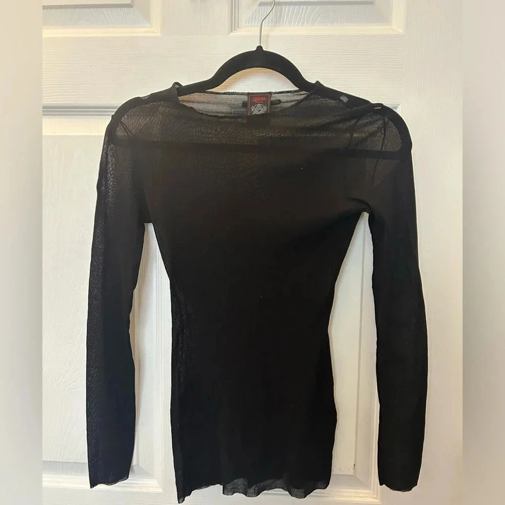 Rare Vintage Jean Paul Gaultier Black Mesh Top sz M